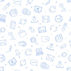 Internet icons pattern