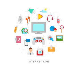 Internet life icons