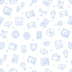 IT-technology icons pattern