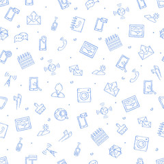 Mobile service icons pattern