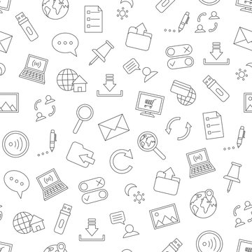 Internet icons pattern