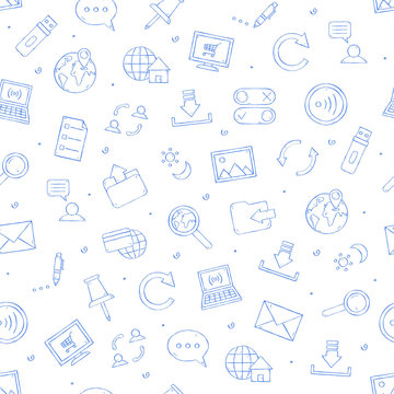 Internet icons pattern