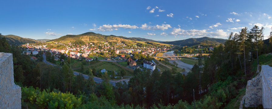 Fototapeta Letni zachód słońca w górach
