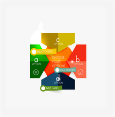 Infographic banners modern paper templates