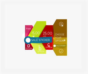 Infographic banners modern paper templates