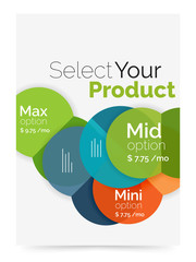Business cover brochure design with select option diagram