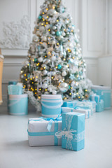 Christmas decorations, Christmas tree, gifts, new year
