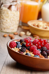 Oats nuts berries yogurt