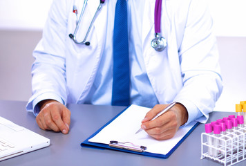 Fototapeta premium young doctor in the Office makes an entry