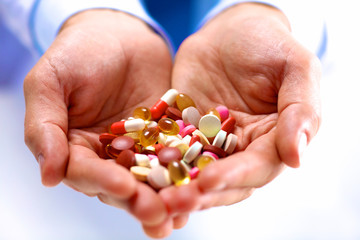 Business meeting at the table shaking hands conclusion of the contract