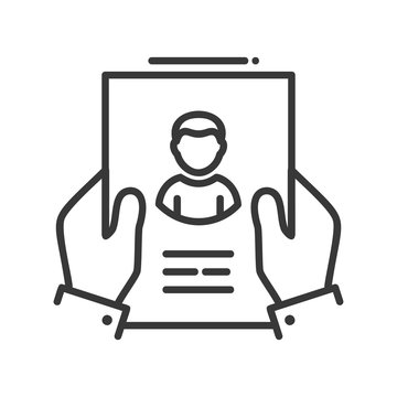 Resume - line design single isolated icon