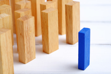 Wood block for Business concept.