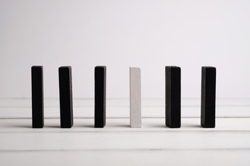 Wooden block for business concept.