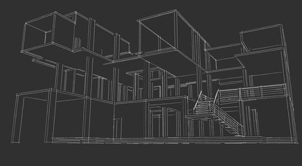 Sketch of a building