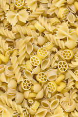 Raw pasta background close up macro meal