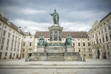 Naklejka premium Monument Of Emperor Franz at the Hofburg Palace in Vienna, Austria