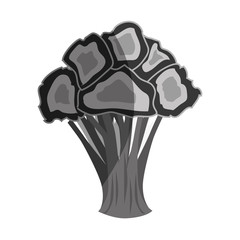 fresh vegetable flat isolated icon vector illustration design