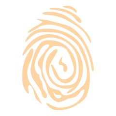 Fingerprint icon. Flat illustration of fingerprint vector icon for web design