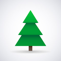 Christmas tree and New Year, stylish vector illustration, EPS10