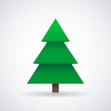 Christmas tree and New Year, stylish vector illustration, EPS10