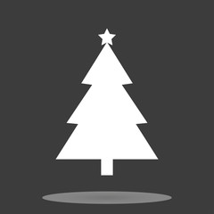 Obraz premium Christmas tree icon and New Year, stylish vector illustration, EPS10