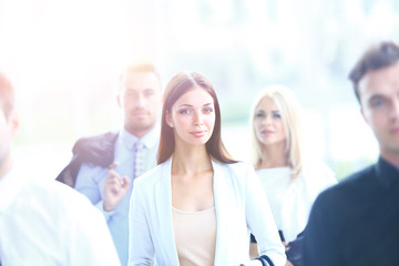 Obraz premium Portrait of yung handsome businesswoman