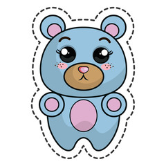 cute bear kawaii character vector illustration design