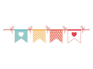 garlands party decoration icon vector illustration design