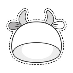 cute cow kawaii character vector illustration design