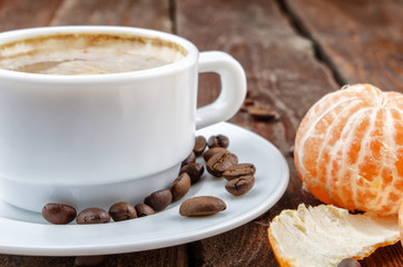 Coffee with tangerine