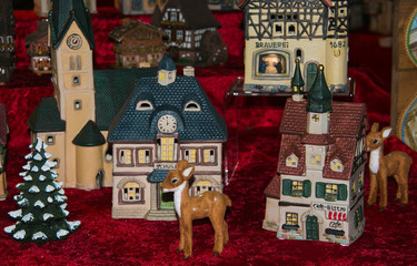 Villaggio in miniatura al mercatino di Natale