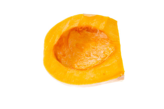 Pumpkin in a cut on a white background