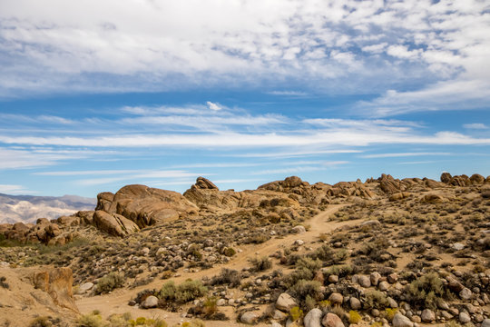 Rocks, Mountains and Sky at Alabama Hills, the Mobius Arch Loop