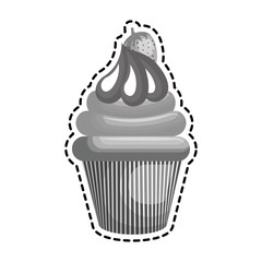 sweet birthday cupcake card vector illustration design