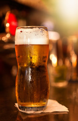 Glass of cold beer