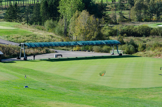 Driving range at hills golf club