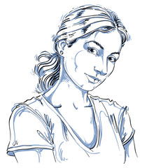 Hand-drawn vector illustration of beautiful romantic and tender