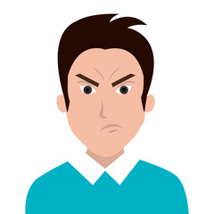 man character facial expression vector illustration design