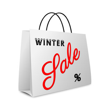 Shopping bag - winter sales text
