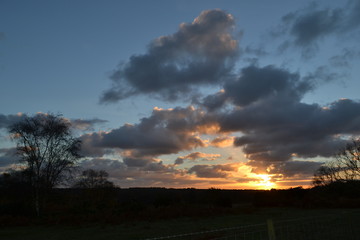 sunset countryside norfolk 