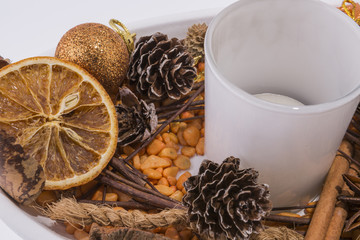 modern advent wreath, christmas