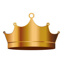 Crown icon. Royal king queen and luxury theme. Isolated design. Vector illustration