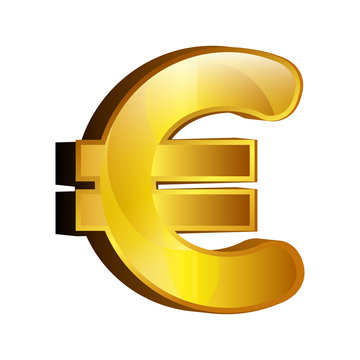 euro money gold icon vector illustration design