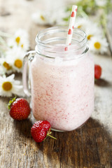 Strawberry milkshake or smoothie