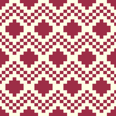 Graphic ethnic ornamental tile, vector repeated pattern made usi