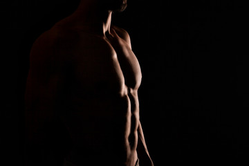 Fototapeta na wymiar Muscular man body