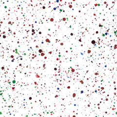 Seamless pattern with paint splashes on a white background.