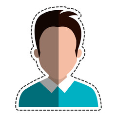 young man male avatar vector illustration design