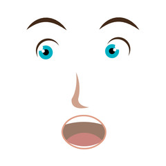 emoticon face expression isolated vector illustration design