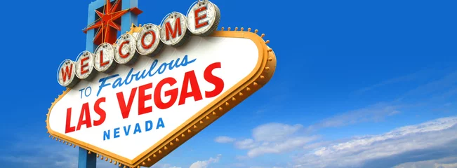 Wandcirkels plexiglas Welkom bij het fantastische bord van Las Vegas © Brad Pict